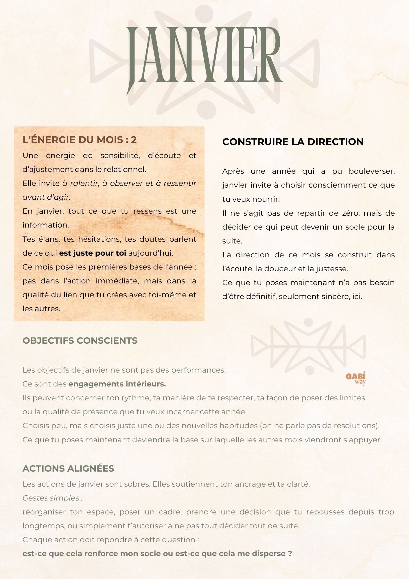 FOUNDATION - Construire son année 2026, mois après mois.